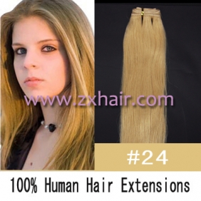 20" remy Human Hair Weft/Extensions 50" Wide #24