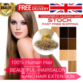 100S 16"-22" Nano hair 1g/s human hair extensions 28 Colors Double Drawn
